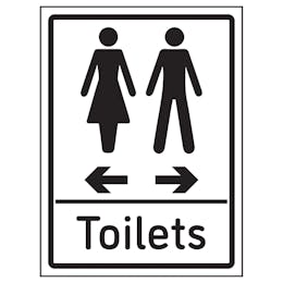 Toilets Arrows Women Left / Men Right