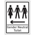 Gender Neutral Toilet Arrow Left