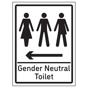 Gender Neutral Toilet Arrow Left