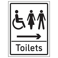 Mixed Toilets Arrow Right