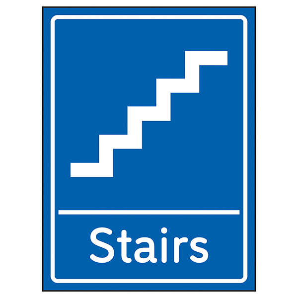 Stairs Blue | Stairway Signs | Information Signs | EurekaDirect