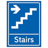 Stairs Arrow Right Blue