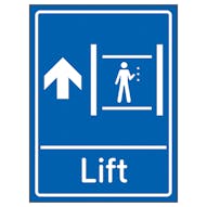 Lift Arrow Up Blue