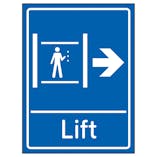 Lift Arrow Right Blue