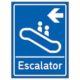 Escalator Arrow Left Blue