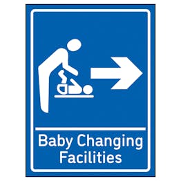 Baby Changing Facilities Arrow Right Blue