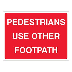 Pedestrians Use Other Footpath - Landscape - Red