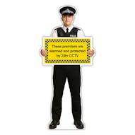 Life-Size Police Officer Sign - Daniel - Premises Protected By CCTV