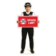 Life-Size Police Officer Sign - Nicole - 20 MPH Speed Limit
