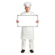 Life-Size Chef Sign - Marco - Blank Whiteboard