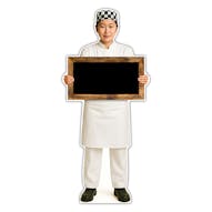 Life-Size Chef Sign - Anna - Blank Blackboard
