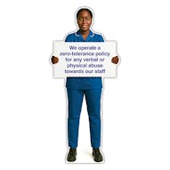 Life-Size Nurse Sign - Amara - Zero Tolerance For Abuse Toward Staff