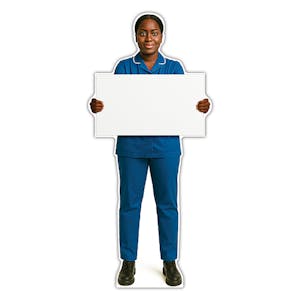 Life-Size Nurse Sign - Amara - Blank Whiteboard