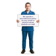 Life-Size Nurse Sign - Andre - Zero Tolerance For Abuse Toward Staff