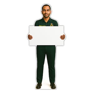 Life-Size Paramedic Sign - Zach - Blank Whiteboard