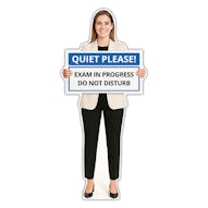 Life-Size Office Staff Sign - Rachel - Quiet Please Exam In Progress Do Not Disturb