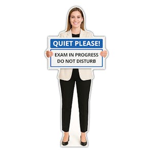 Life-Size Office Staff Sign - Rachel - Quiet Please Exam In Progress Do Not Disturb