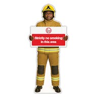 Life-Size Firefighter Sign - Luke - Strictly No Smoking In This Area