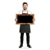 Life-Size Waiter Sign - Carlos - Todays Specials Blank Blackboard