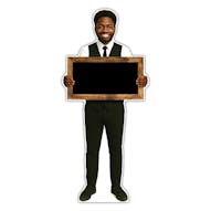 Life-Size Waiter Sign - Sean - Blank Blackboard