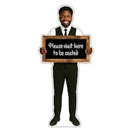 Life-Size Waiter Sign - Sean - Please Wait Here To Be Seated