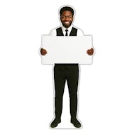 Life-Size Waiter Sign - Sean - Blank Whiteboard
