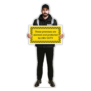Life-Size Security Guard Sign - Peter - Premises Protected By CCTV