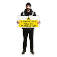 Life-Size Security Guard Sign - Peter - Shoplifters Will Be Prosecuted