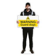 Life-Size Security Guard Sign - Peter - Warning Guard Dogs