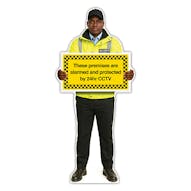 Life-Size Security Guard Sign - James - Premises Protected By CCTV