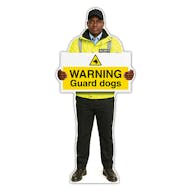Life-Size Security Guard Sign - James - Warning Guard Dogs