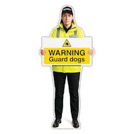 Life-Size Security Guard Sign - Lara - Warning Guard Dogs