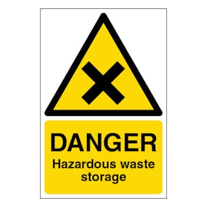 Danger Hazardous Waste Storage
