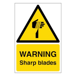 Warning Sharp Blades - Portrait