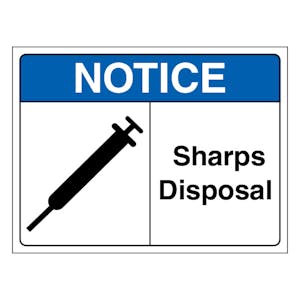 Notice Sharps Disposal - Landscape
