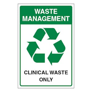 Waste Management Clinical waste Only - Portrait