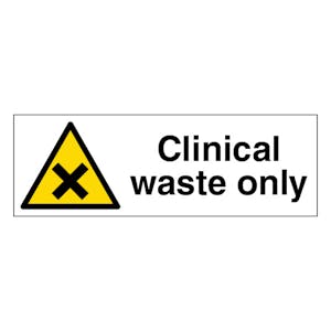 Clinical Waste Only - Narrow Landscape
