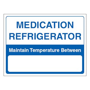 Medication Refrigerator Maintain Temperature Between  - Blue and White