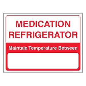 Medication Refrigerator Maintain Temperature Between  - Red and White