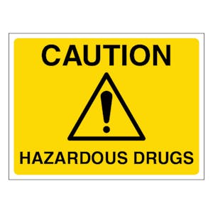 Caution Hazardous Drugs - Landscape