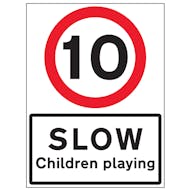 10 MPH Slow Children Playing