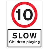 10 MPH Slow Children Playing