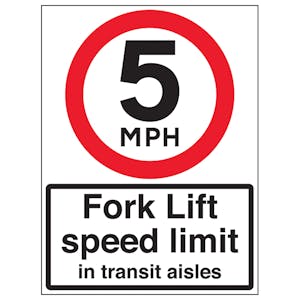 5 MPH Fork Lift Speed Limit