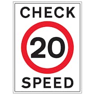 20 MPH Check Speed