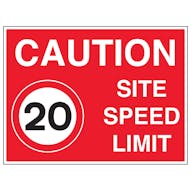 20 MPH Site Speed Limit