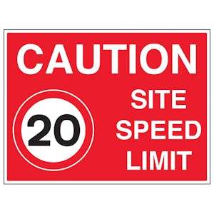 20 MPH Site Speed Limit