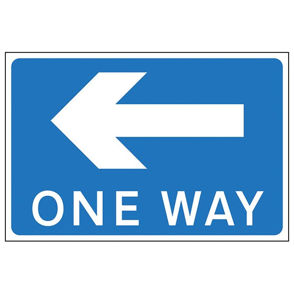 Beginning march 20, no visitors allowed One Way Arrow Left | Traffic and Parking Signs | Reflective Traffic