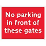 No Parking In Front of These Gates