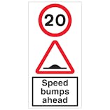 20 MPH Speed Bumps Ahead