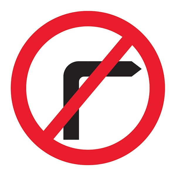 No Right Turns Traffic and Parking Signs Reflective Traffic Signs